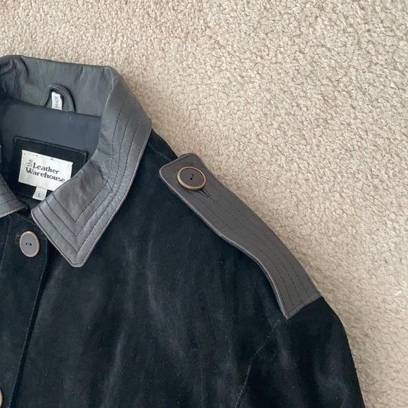 The Leather Warehouse suede and leather 1990s Y2K new with tags dead stock coat - Picture 4 of 12